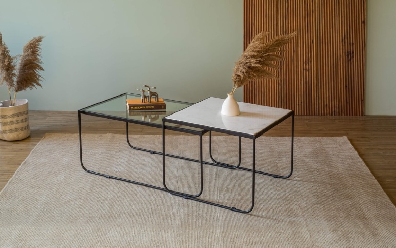 Nested Glass Coffee Tables