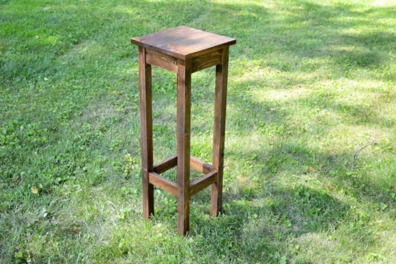 Rustic Wooden Plant Stand