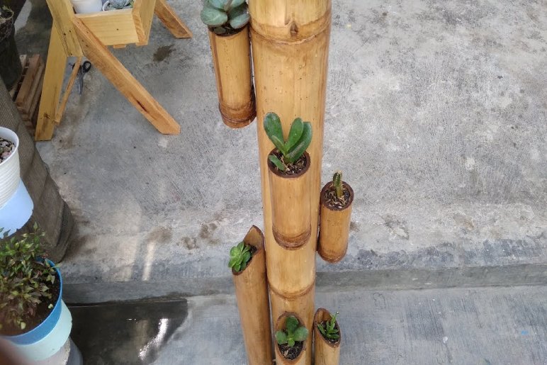 Bamboo Plant Stand